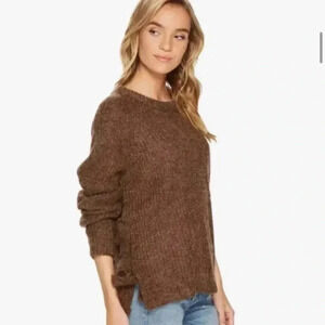 ASTR The Label Women's‎ Lexie Side-Tie Sweater Size S, Ash Brown